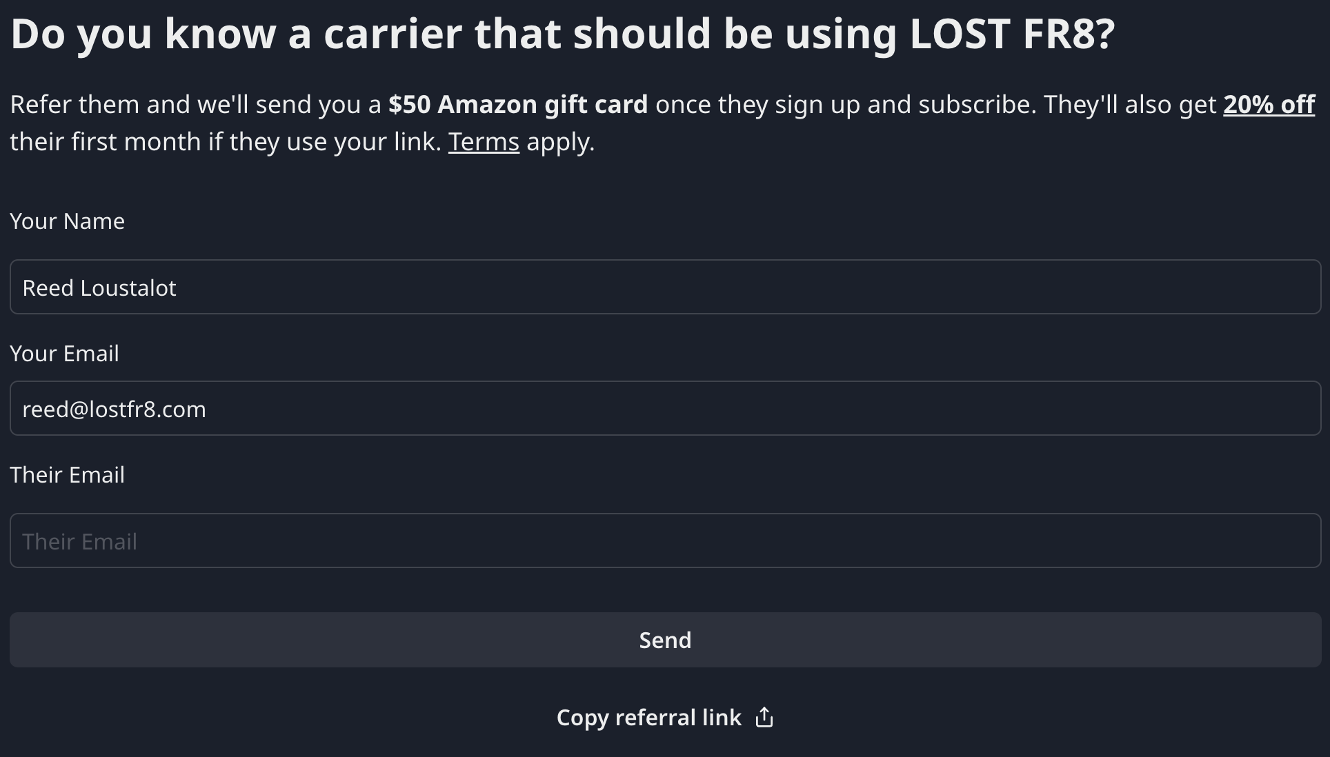 referral form